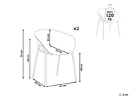 Set di 2 sedie da giardino METEORA Materiale sintetico Beige_1045339