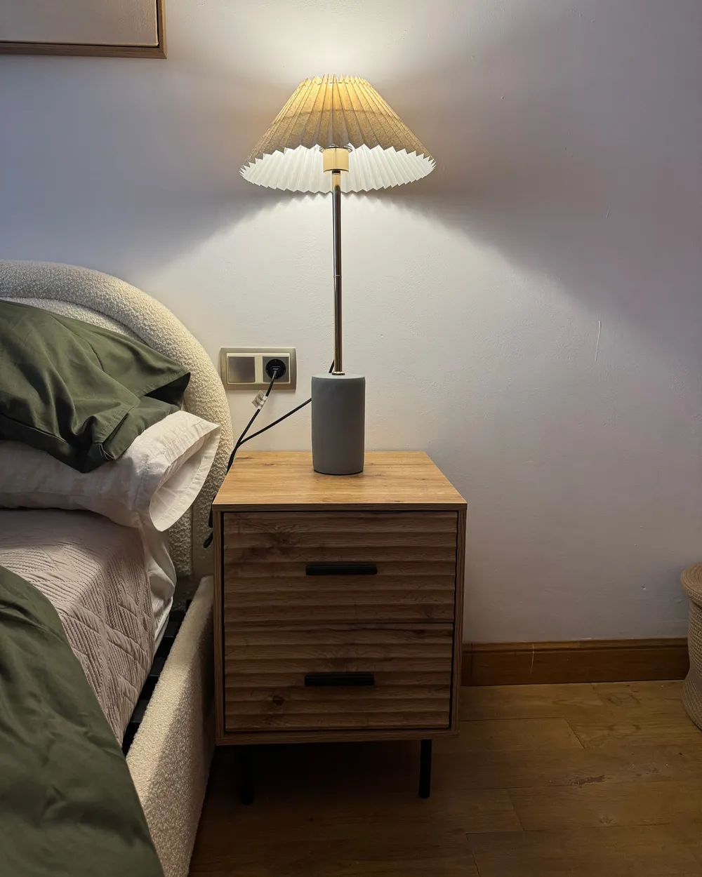Lampa stołowa BALUARTE Len syntetyczny Beżowy_1160034