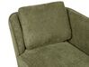 Chaise longue à gauche en tissu vert foncé ARTHEZE_930070