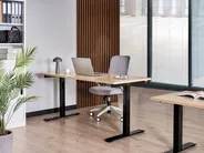Manual Adjustable Standing Desk DESTINES 160 cm 72 cm Black/ Light Brown_1000547