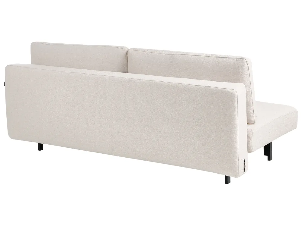 Sofa Bed 3 Seater ROYKKA Fabric Off-White_1071597
