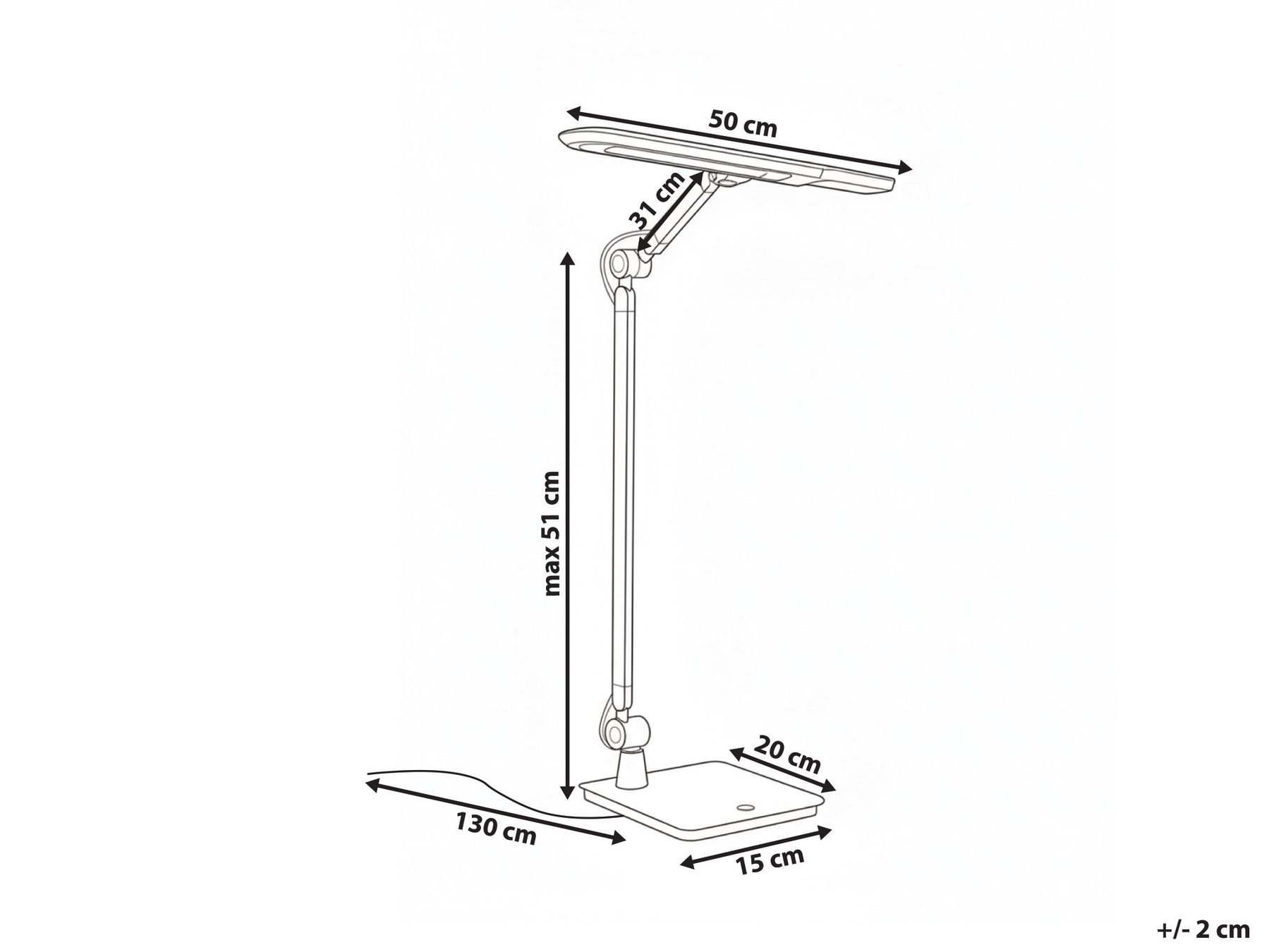 LED Desk Lamp SERPENS with Dimmer Silver_1019262