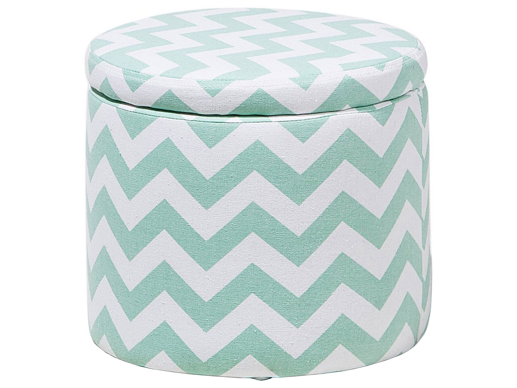 Storage Footstool Mint Green and White TUNICA_657526