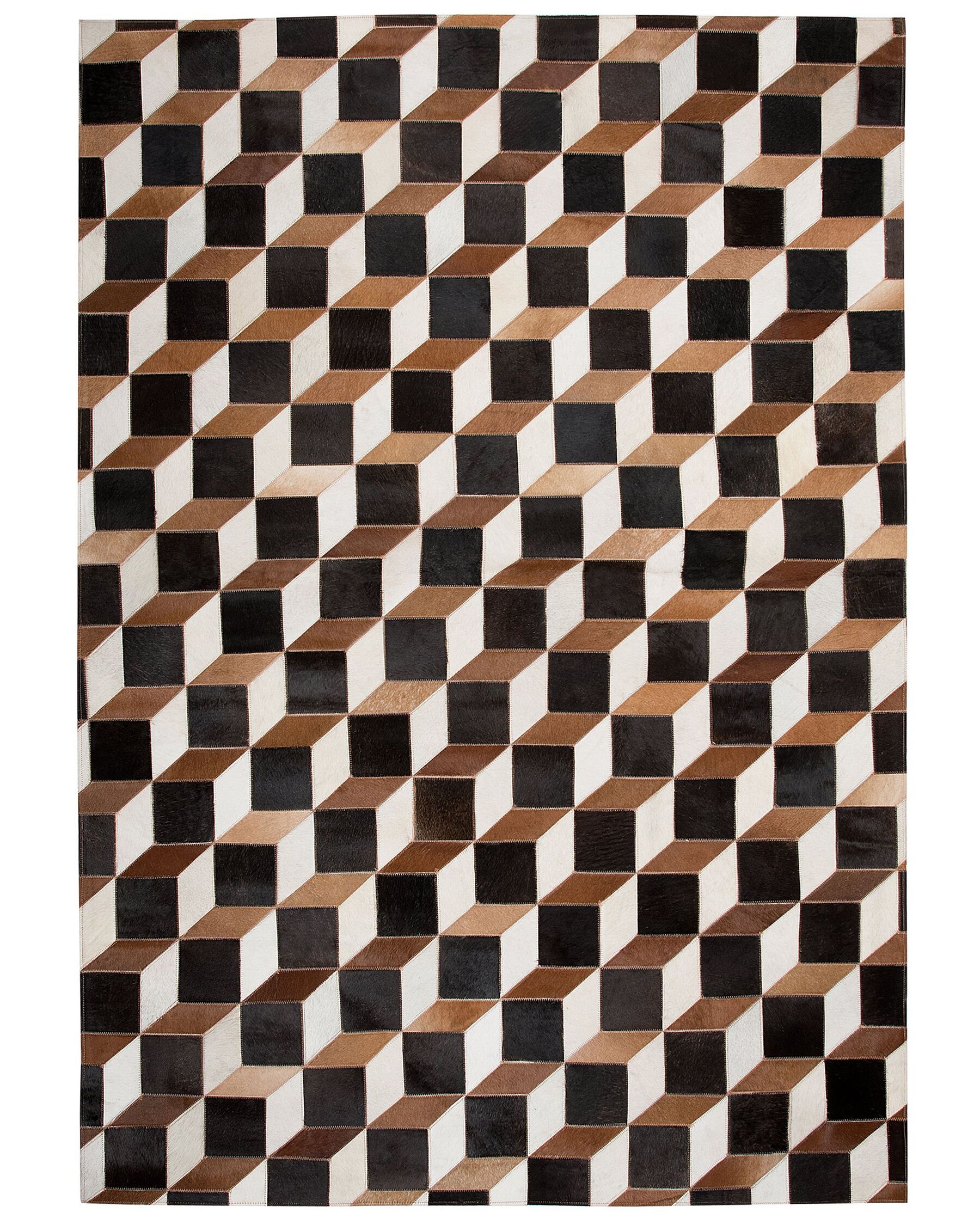 Cowhide Area Rug 160 x 230 cm Brown ALPKOY_742778