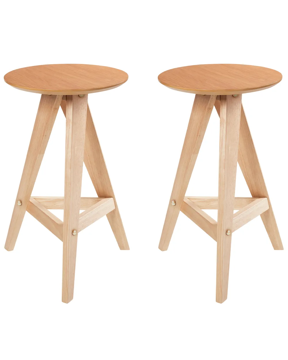 Set di sgabelli da bar AROMA Legno Marrone chiaro