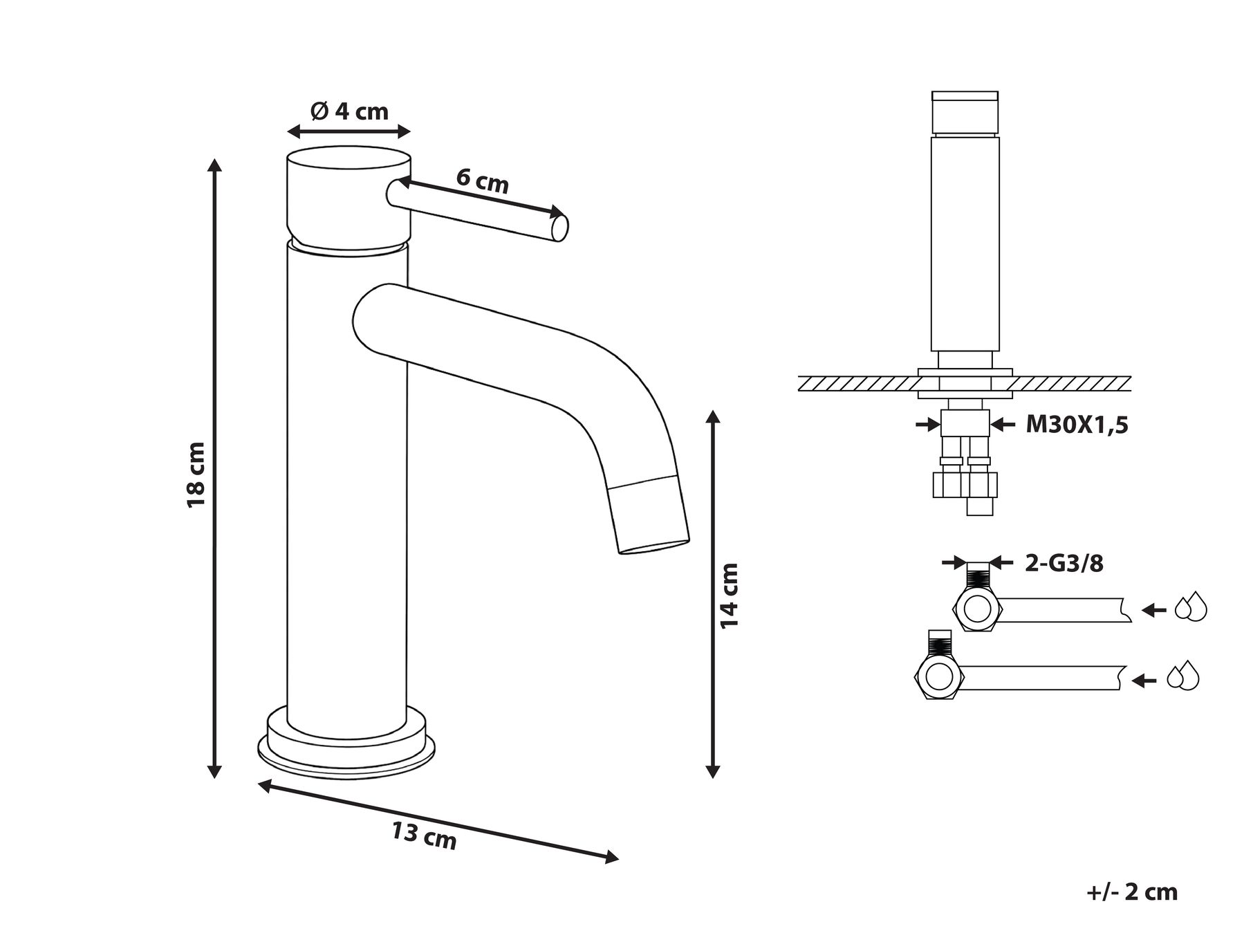 Rubinetteria per lavabo SALINAS Ottone Nero_998725