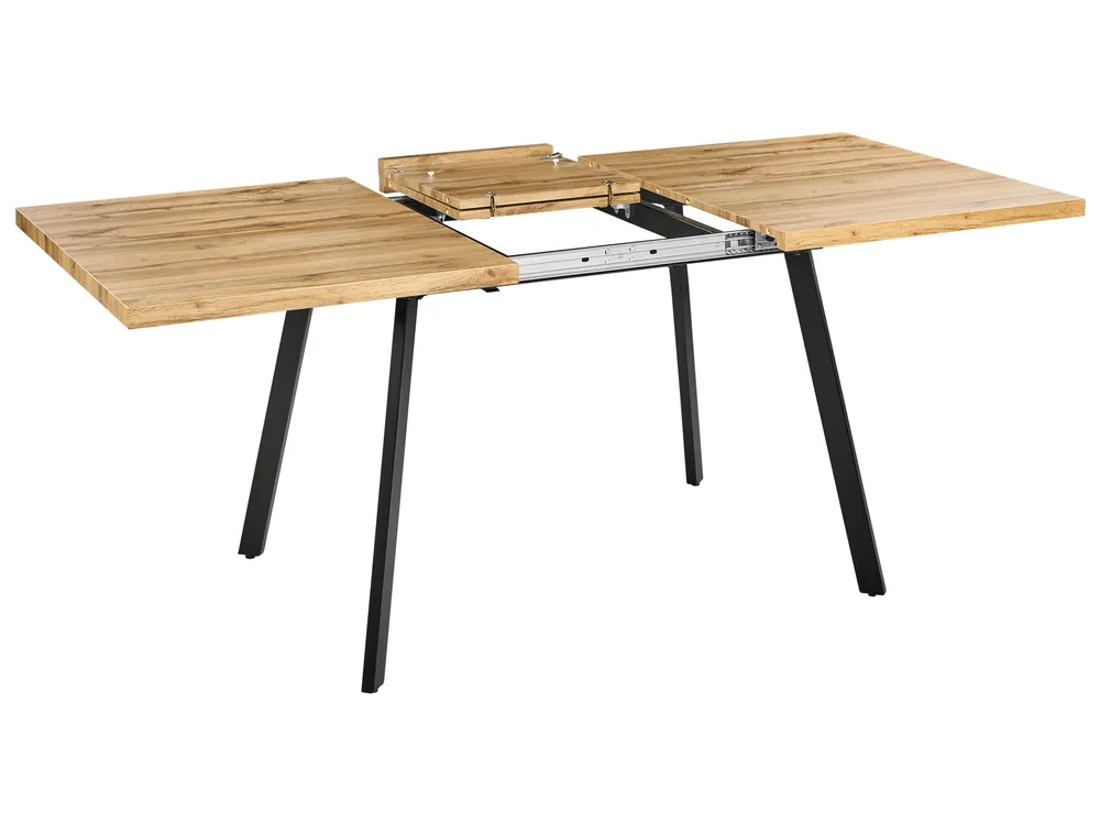 Extending Dining Table HARLOW Brown 140/180 cm 90 cm_1005838