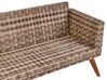 Lounge Set Rattan dunkelbraun 5-Sitzer Auflagen olivgrün VITTORIA XL_928573