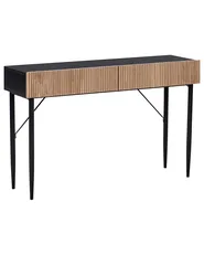 Tavolino consolle BLYTHE Frassino naturale Nero_968967