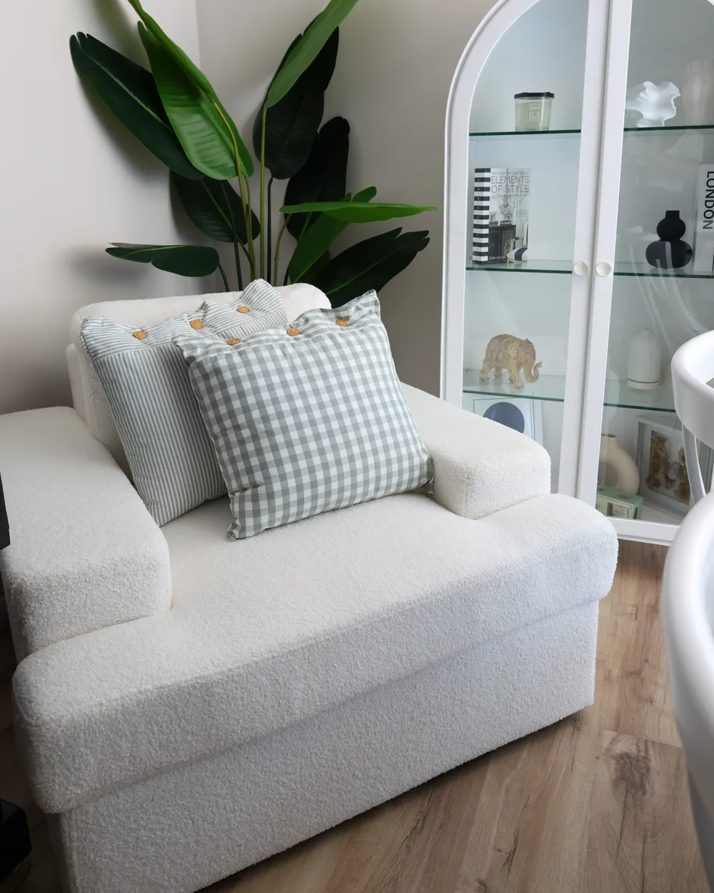 Set of 2 Armchairs ALLA Boucle Off-White_982879