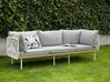 Gartensofa Aluminium weiß 3-Sitzer Auflagen grau SENISE_928058