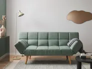Sofa Bed 2 Seater INGARO Fabric Light Green_1067967