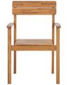 Set di 4 sedie da giardino legno acacia chiaro FORNELLI_823599