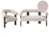 Living Room Set ILBRO Boucle Dark Brown/ Beige