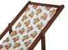 Conjunto de 2 telas de poliéster blanco/naranja/verde para tumbona de jardín ANZIO/AVELLINO_819900