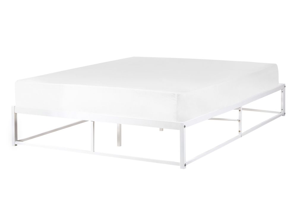 Bett mit Lattenrost Metall VIRY 140 x 200 cm Weiß