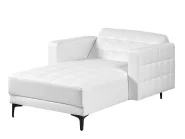 Chaise Longue ABERDEEN Faux Leather White_1038793
