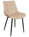 Sada 2 jedálenských stoličiek z umelej kože béžová MELROSE II_905378