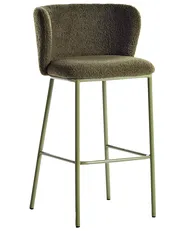 Set of 2 Bar Chairs MINA II Green_1050635