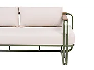 Garden Lounge Set with Table and Ottoman 3 Seater CAMEROTA  Metal Green_1156969