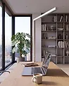 LED Schreibtischlampe klemmbar VOLANS mit Dimmer Metall Silber