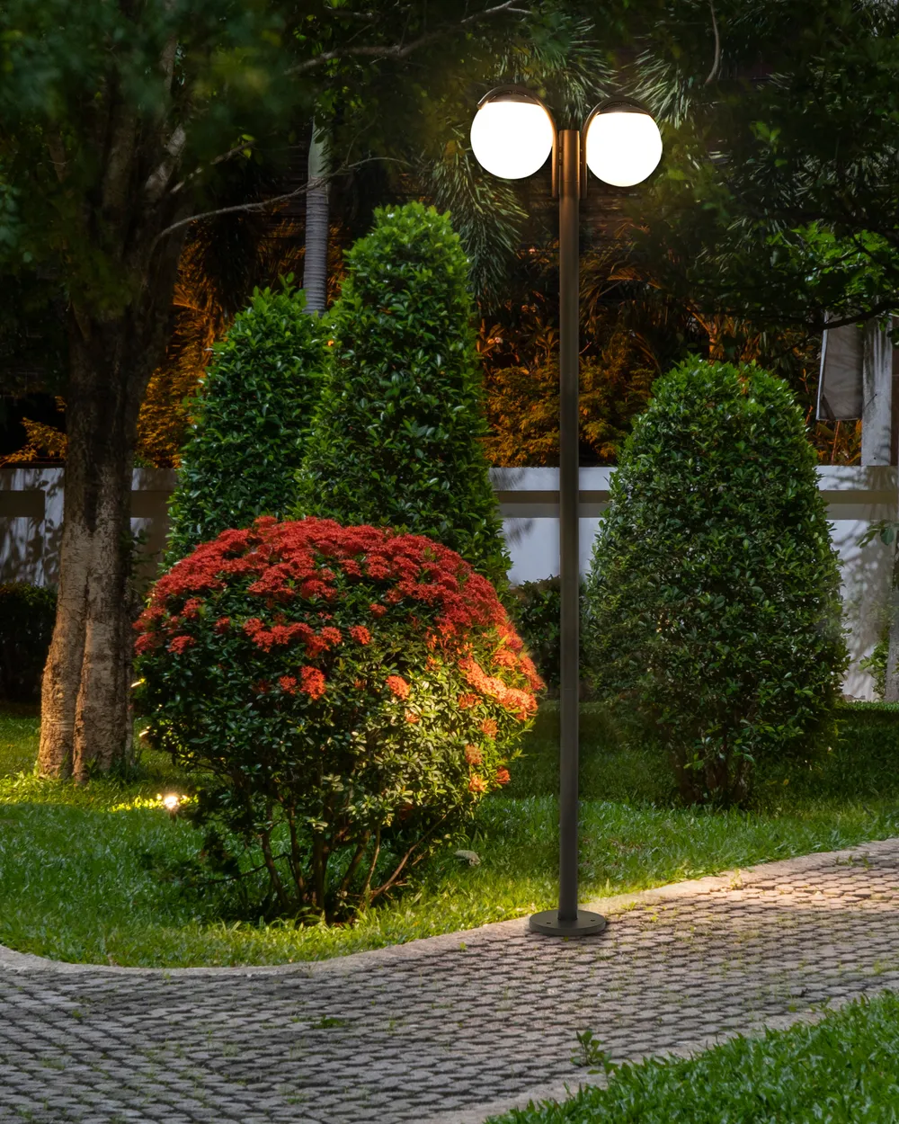 Faro Da Giardino Papillon 1,2 Metri Nero | Lampada Esteriore Con Colonna IP43 - Foto 5