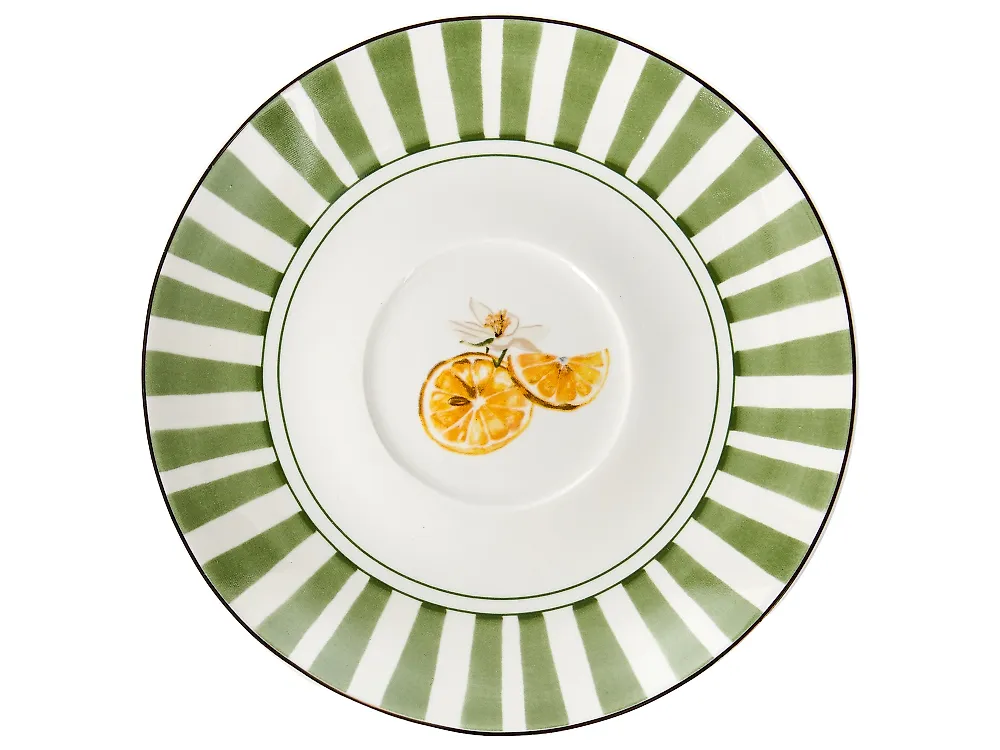 Zastawa stołowa 20-częściowa LEMONGRASS Porcelana Biały/zielony_1191910