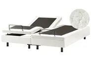 Adjustable Bed without Headboard Boucle DUKE 180 x 200 cm (EU Super King) Off-White_1011474
