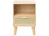 Mesa de cabeceira com 1 gaveta em rattan cor de madeira clara SENEY_845555