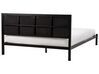 Letto matrimoniale metallo nero e beige chiaro 140 x 200 cm CLAMART_931721