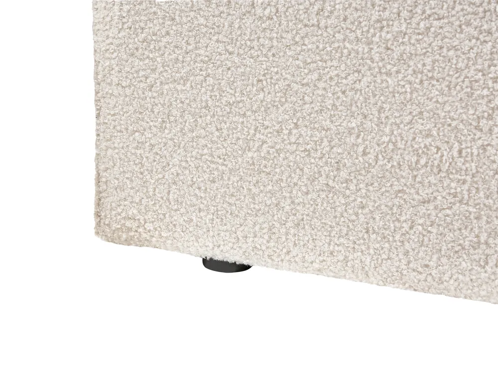 Łóżko z pojemnikiem BRENON Boucle Złamana biel 140 x 200 cm_1055937
