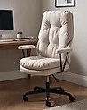 Office Chair MELOCUSH Fabric Off-White