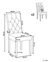 Conjunto de 2 sillas de comedor de tela gris pardo MELVA_916220