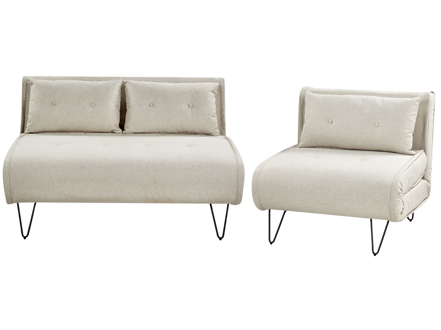 Conjunto de sala de estar de tela beige claro VESTFOLD_930349