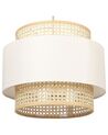 Lampe suspension en rotin beige et naturel YUMURI_837018