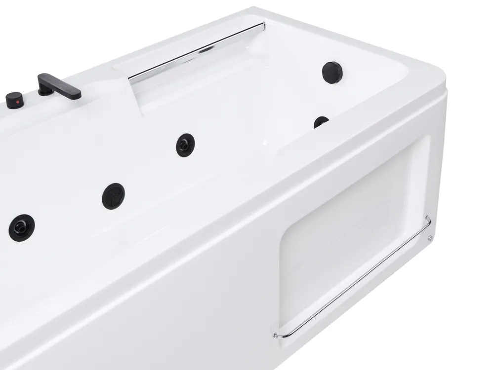 Wanna narożna z hydromasażem CAMALU 180 x 86 cm Biały_1029464