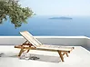 Sun Lounger PROSSEDI Reclining Acacia Wood Beige