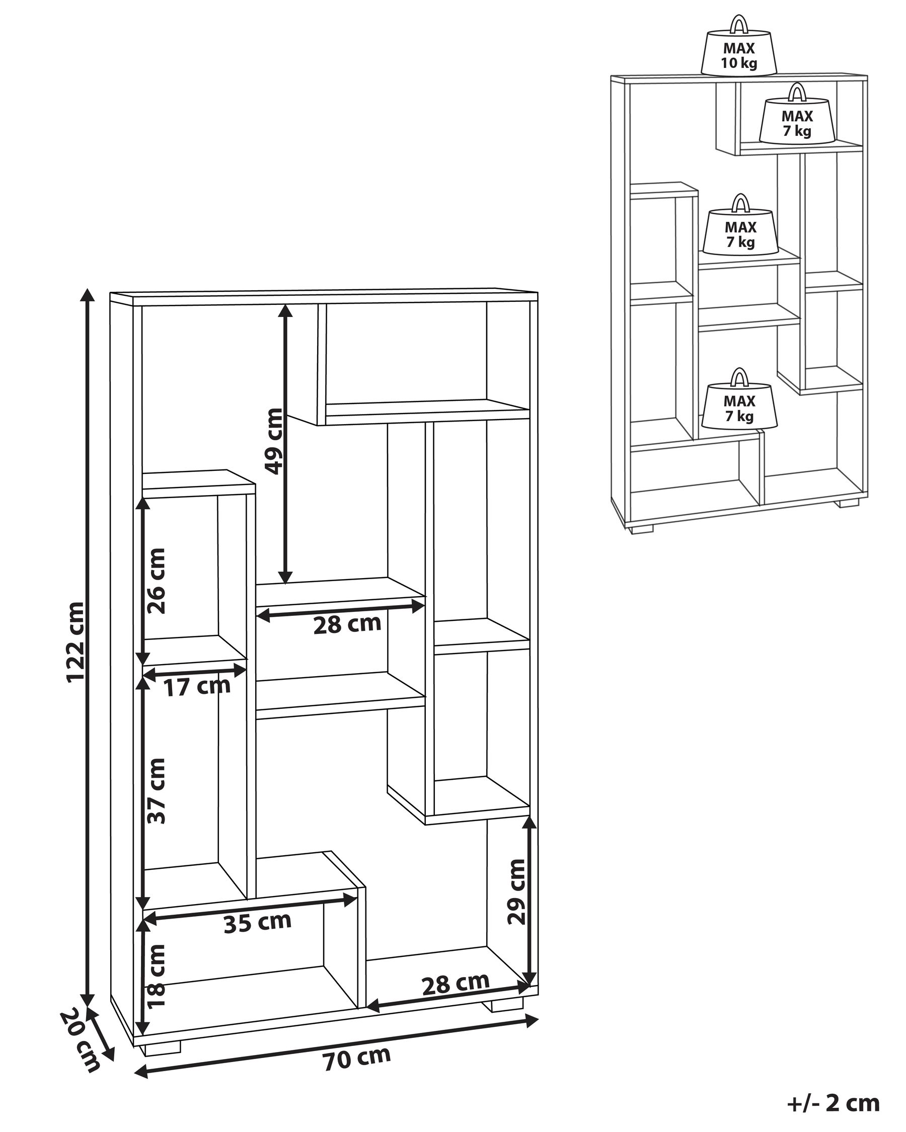 Bookcase White ALMA_955730