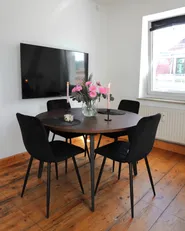 Masă de dining extensibilă BOVINA Maro închis 120/150 cm 120 cm_1156412
