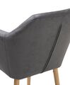 Jedálenská stolička z umelej kože sivá YORKVILLE_693078