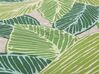 Ensemble de jardin 8 places en bois d'acacia avec coussins verts motif feuille SASSARI II_924064