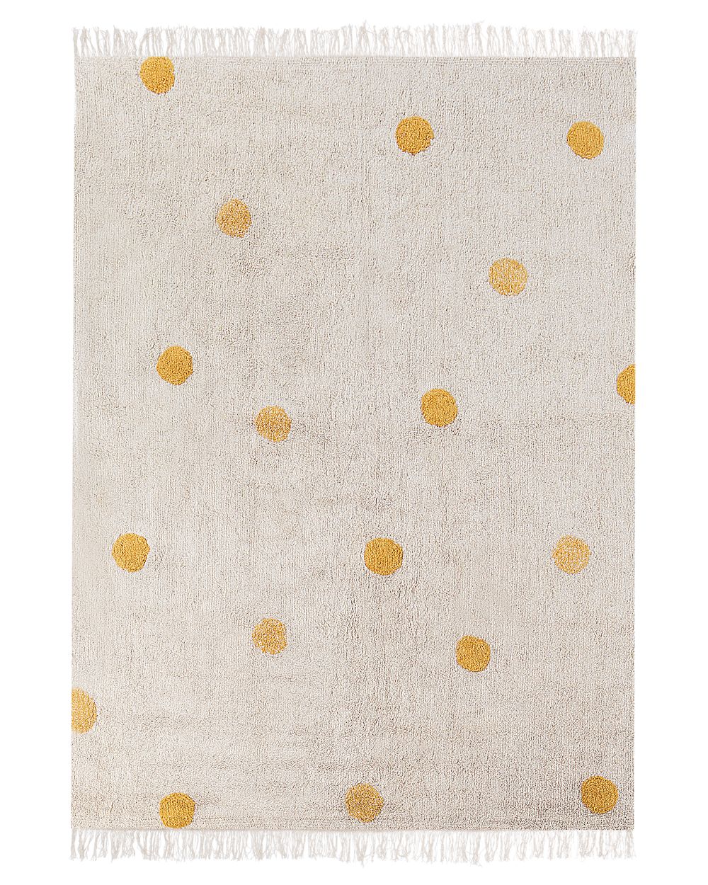 Kids Rug DARDERE Yellow 140 x 200 cm Cotton