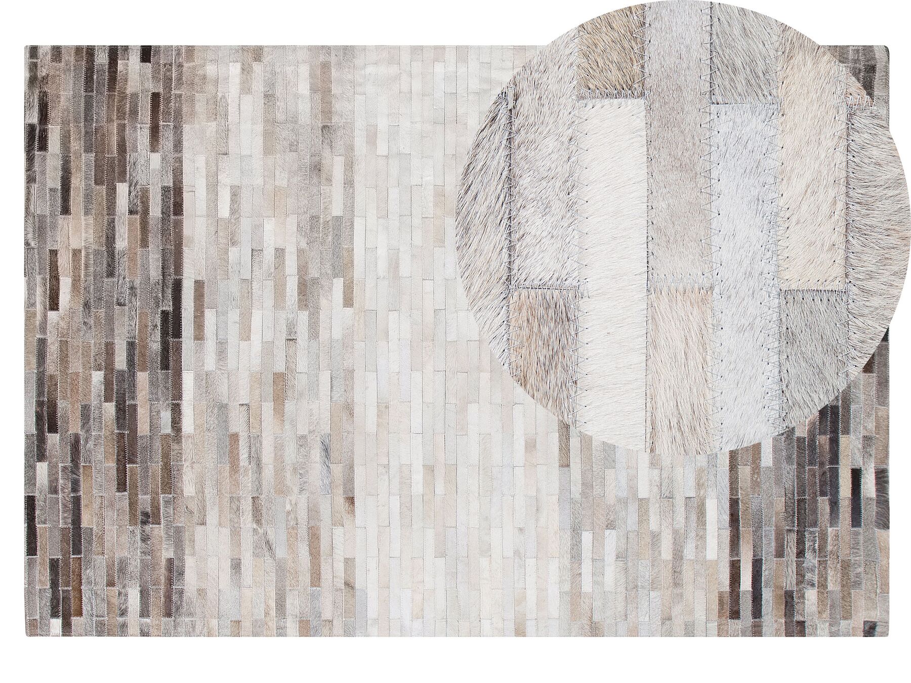 Kožený koberec 140 x 200 cm viacfarebný SINNELI_743099