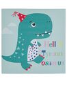 Set de 3 toiles imprimées motif dinosaures multicolores 30 x 30 cm BINGUI_784837