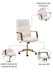 Silla ejecutiva DEMURE Terciopelo Beige claro_1063330