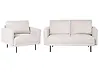 Conjunto de sala de estar 3 plazas BREDA Tela Beige claro
