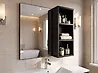 Bathroom Wall Mounted Mirror Cabinet JOINVILLE 60 cm Black
