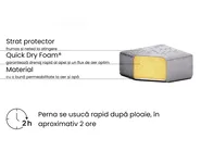 Șezlong cu pernă AMELIA Reclinabil Metal Gri deschis_991669
