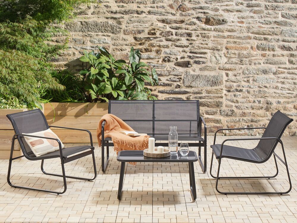 Metal lounge set sale
