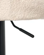 Set of 2 Bar Stools MEDULIN Swivel Boucle Light Beige_1011560